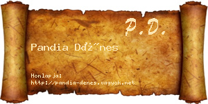 Pandia Dénes névjegykártya